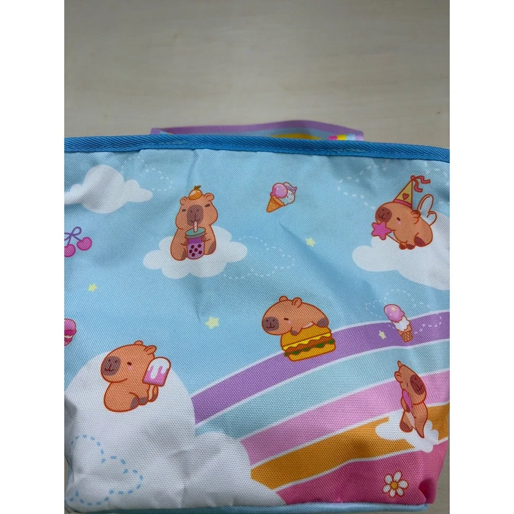 Hot Focus Capybara Lunch Essentials Set Insulated Bag Water Bottle Ice Pack NEW